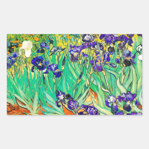 Pegatina Rectangular PixDezines van gogh iris/st. remy