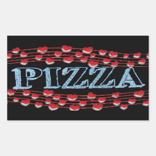 Pegatina Rectangular Pizza