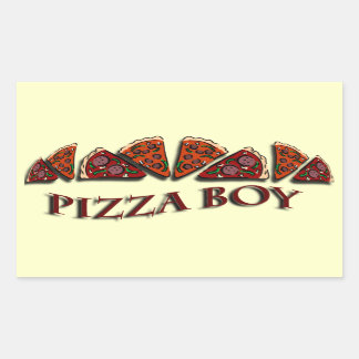 Pegatina Rectangular Pizza Boy