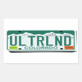Pegatina Rectangular Placa de licencia CO de UltraLandia