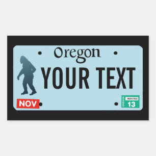 Pegatina Rectangular Placa de licencia Oregon Sasquatch