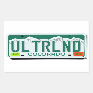 Pegatina Rectangular Placa de UltraLandia CO