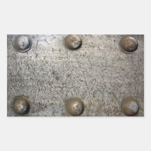 Pegatina Rectangular Placa metalizado Con Tornillos (Anverso)