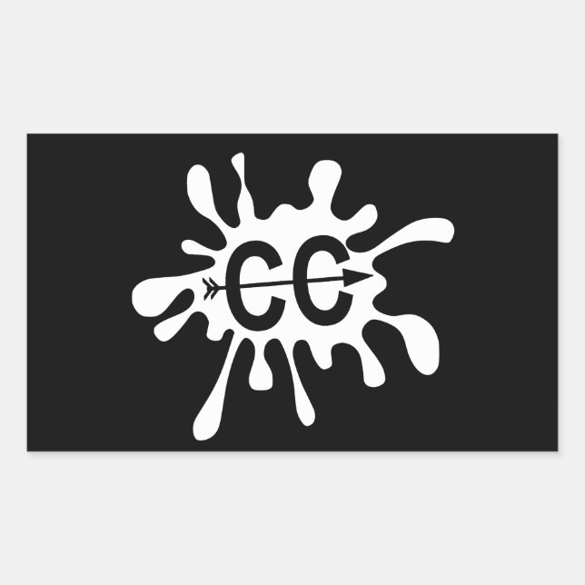 Pegatina Rectangular Placa transversal (Anverso)