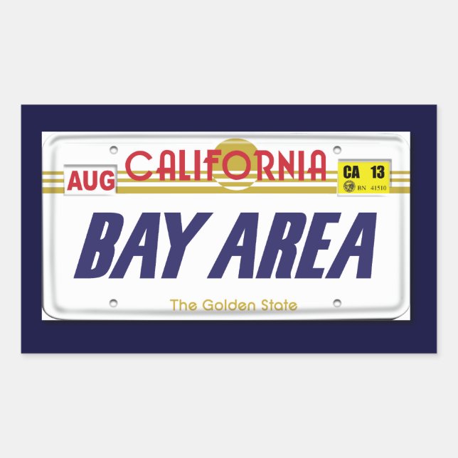 Pegatina Rectangular Placas de licencia Cali (Anverso)