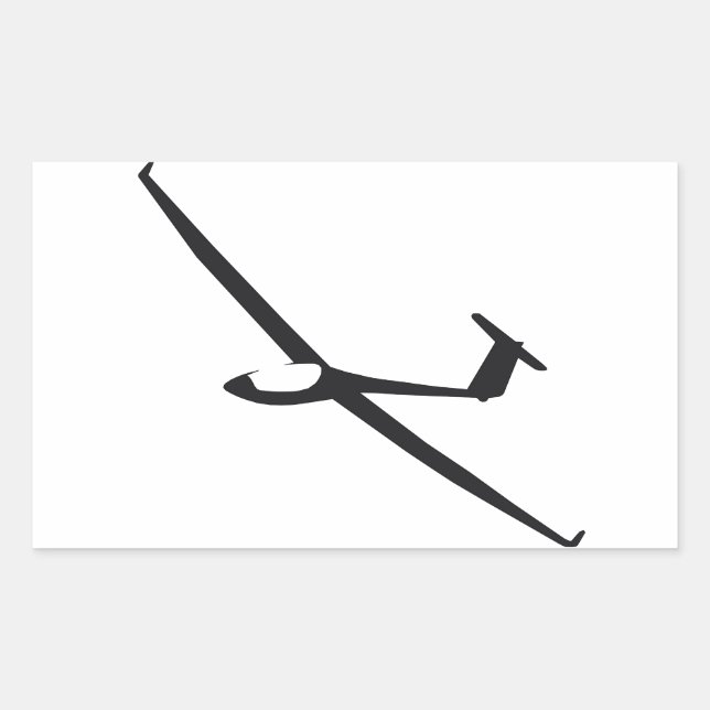 Pegatina Rectangular Planeador (Anverso)