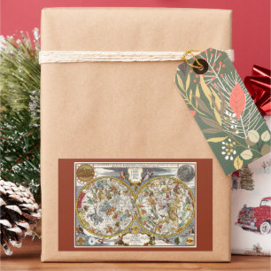 Pegatina Rectangular Planisferio de estrellas vintage por Nicholas de F