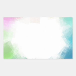 Pegatina Rectangular Plantilla abstracta moderna en blanco personalizad