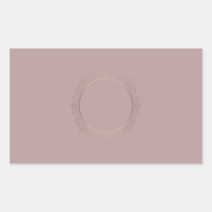 Pegatina Rectangular Plantilla Creativa en Blanco con Texto Personaliza