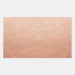 Pegatina Rectangular Plantilla de cobre en falso foil en blanco con cua