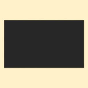 Pegatina Rectangular Plantilla de color sólido negro puro