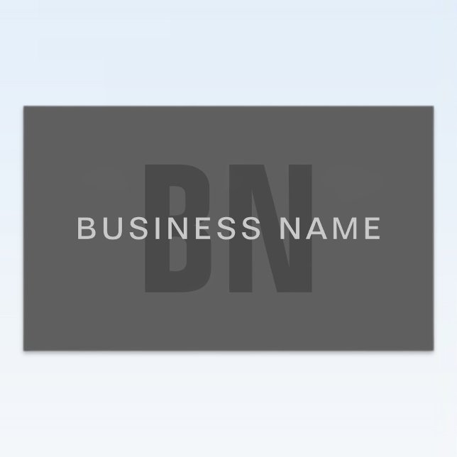 Pegatina Rectangular Plantilla de diseño de monograma editable en gris  (Subido por el creador)