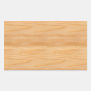 Pegatina Rectangular Plantilla de diseño elegante de madera creativa en