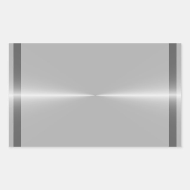 Pegatina Rectangular Plantilla de fondo Metalizado de acero brillante (Anverso)