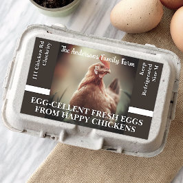 Pegatina Rectangular Plantilla de fotografía de pollo divertida para Pe