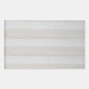 Pegatina Rectangular Plantilla de madera en blanco Diseño elegante y mo