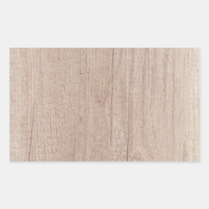 Pegatina Rectangular Plantilla elegante de tabla de madera en blanco de