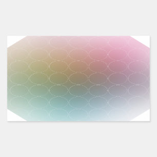 Pegatina Rectangular Plantilla elegante en blanco colorido moderna de m