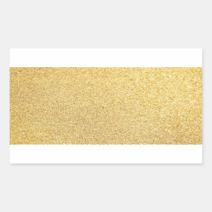 Pegatina Rectangular Plantilla en blanco Agregue su Purpurina de oro mo