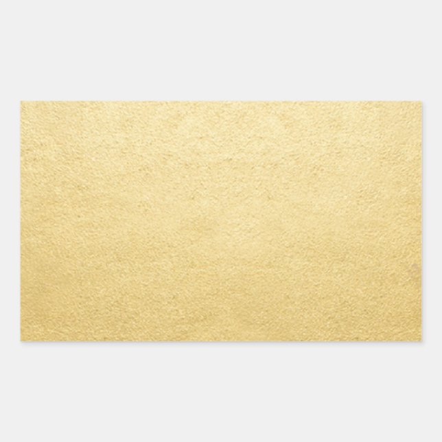 Pegatina Rectangular Plantilla en blanco Brillo dorado Añadir cualquier (Anverso)