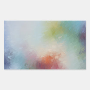 Pegatina Rectangular Plantilla en blanco colorida de arte abstracto mod