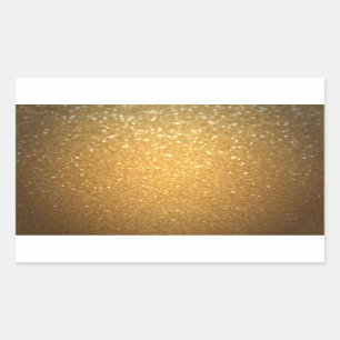 Pegatina Rectangular Plantilla en blanco con brillo dorado elegante Agr