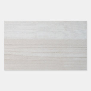 Pegatina Rectangular Plantilla en Blanco de Madera Diseño Elegante Natu