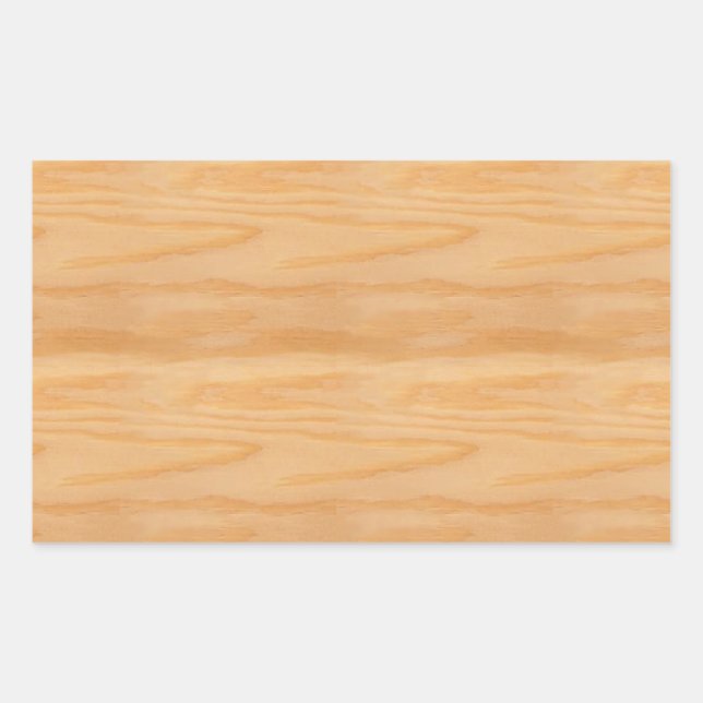 Pegatina Rectangular Plantilla en blanco de madera moderna diseño elega (Anverso)