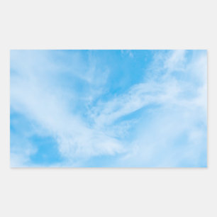 Pegatina Rectangular Plantilla en blanco de nubes blancas de naturaleza