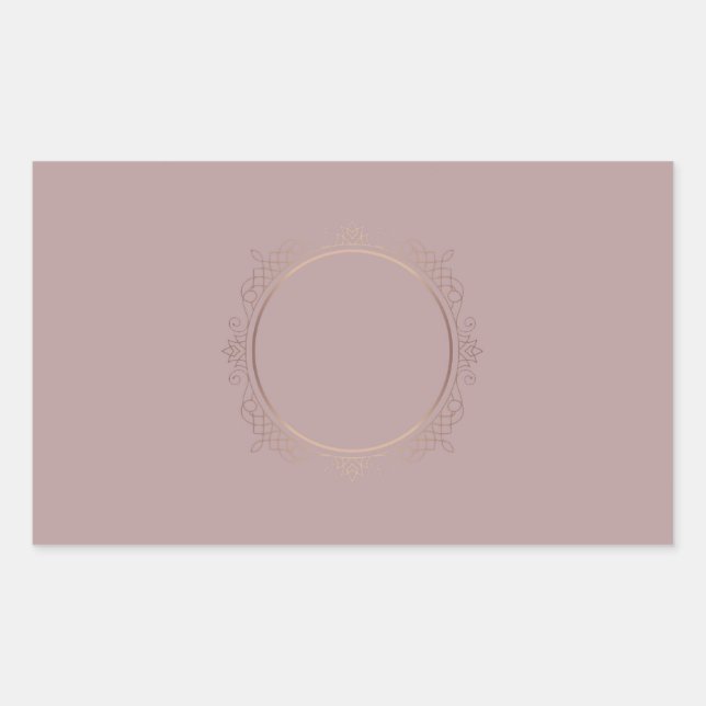 Pegatina Rectangular Plantilla en blanco de oro rosa creativo Agrega tu (Anverso)