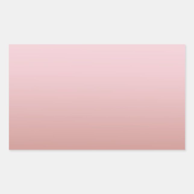 Pegatina Rectangular Plantilla en blanco de oro rosa moderno Agrega tu  (Anverso)