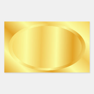 Pegatina Rectangular Plantilla en blanco de Personalizado de oro de asp