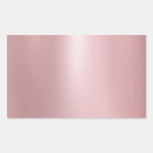 Pegatina Rectangular Plantilla moderna elegante en blanco Glamour Rosa 