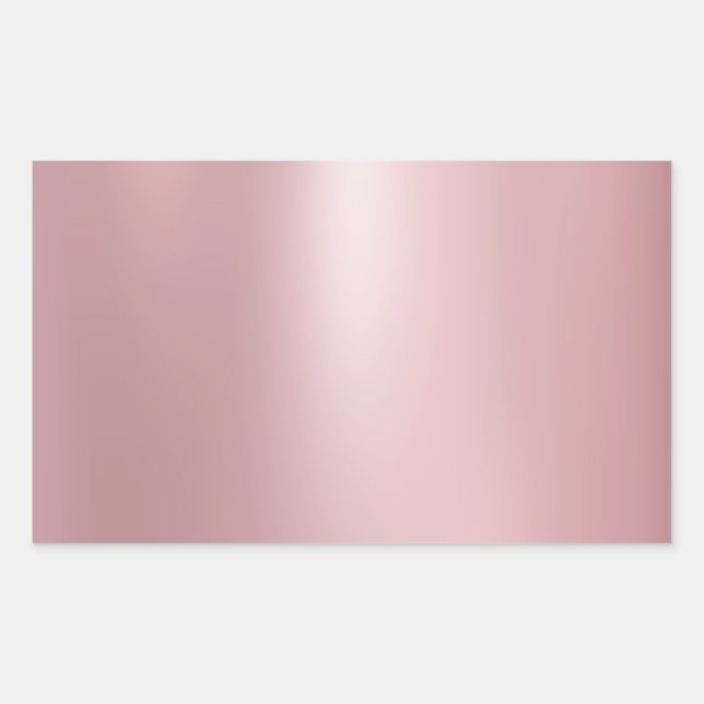 Pegatina Rectangular Plantilla moderna elegante en blanco Glamour Rosa  (Anverso)