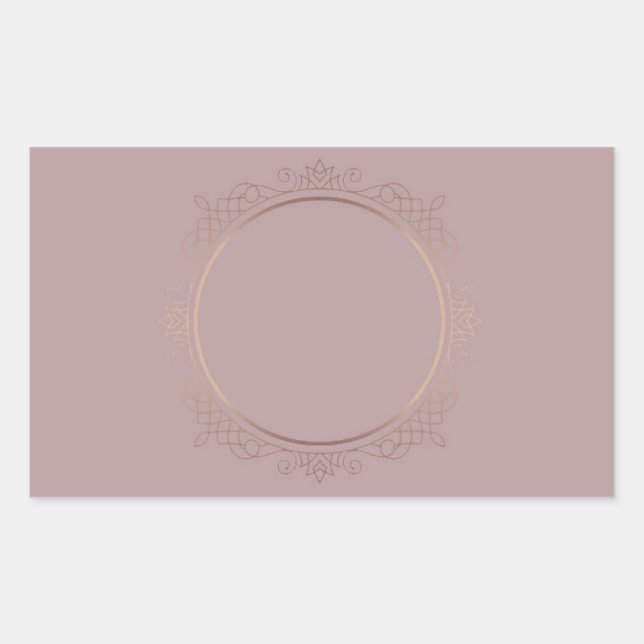Pegatina Rectangular Plantilla moderna personalizada elegante de oro ro (Anverso)