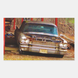 Pegatina Rectangular Plata 1963 Sadan Deville