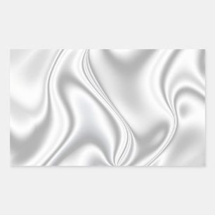 Pegatina Rectangular Plata Satin