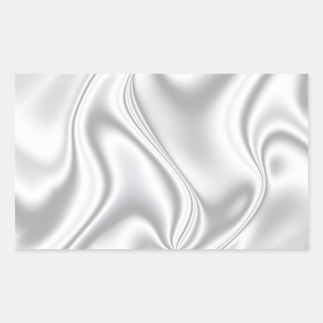 Pegatina Rectangular Plata Satin (Anverso)