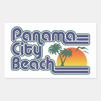 Pegatina Rectangular Playa de la Ciudad de Panamá