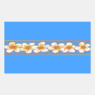 Pegatina Rectangular plumeria