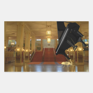 Pegatina Rectangular Poderosa elefante