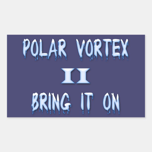 Pegatina Rectangular Polar Vortex II (Anverso)
