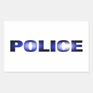 Pegatina Rectangular Policía 3