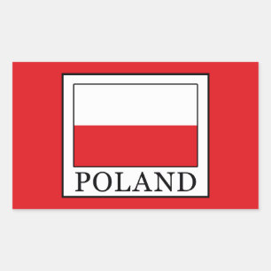 Pegatina Rectangular Polonia