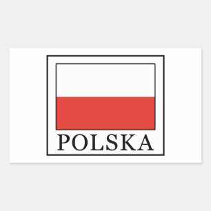 Pegatina Rectangular Polska