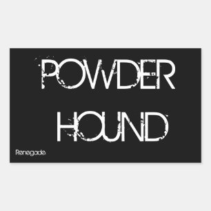 Pegatina Rectangular Polvo Hound