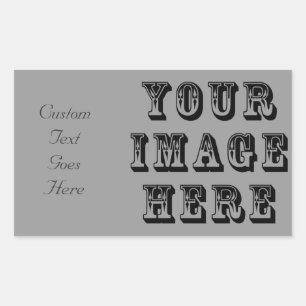 Pegatina Rectangular Pon aquí tu imagen