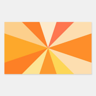 Pegatina Rectangular Pop Art Modern 60 Rayos Geométricos divertidos en