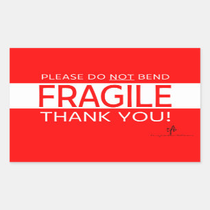 Pegatina Rectangular Por favor, NO doblen y gracias 1