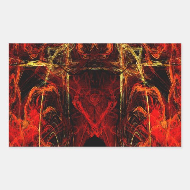 Pegatina Rectangular Portal a la tortura eterna (Anverso)